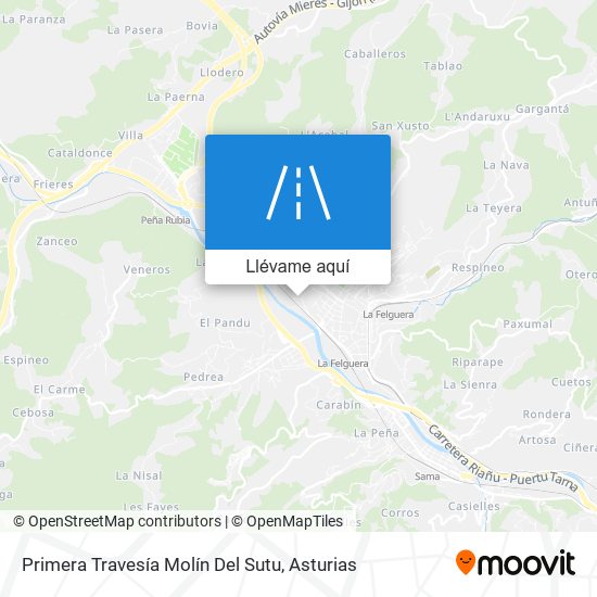 Mapa Primera Travesía Molín Del Sutu