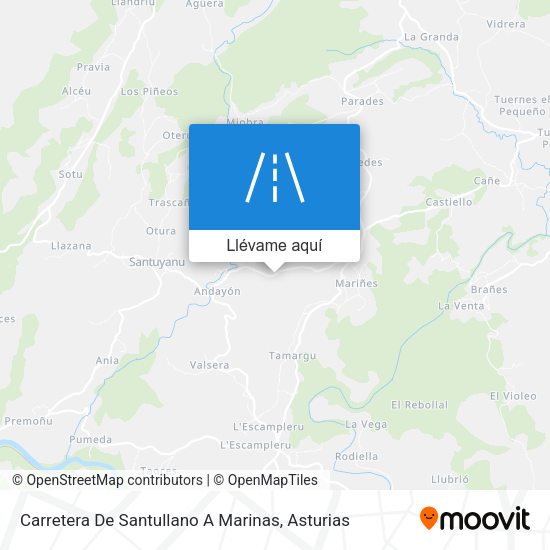 Mapa Carretera De Santullano A Marinas