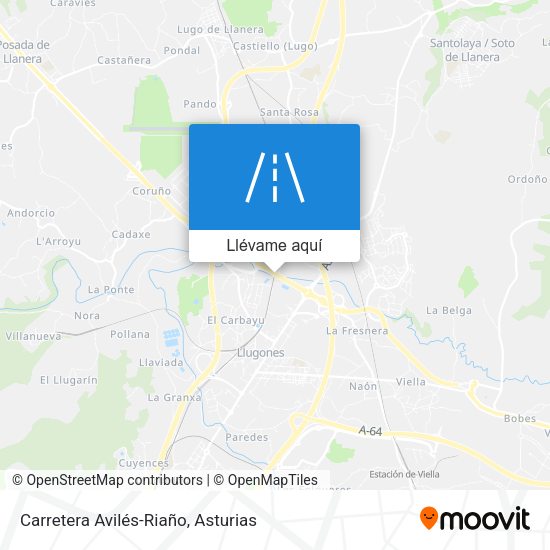 Mapa Carretera Avilés-Riaño