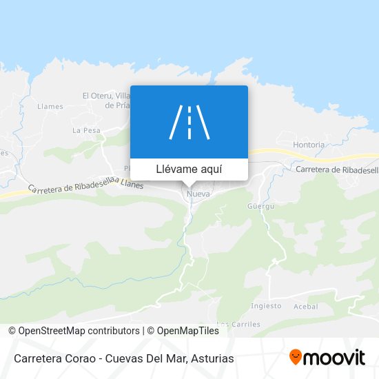 Mapa Carretera Corao - Cuevas Del Mar