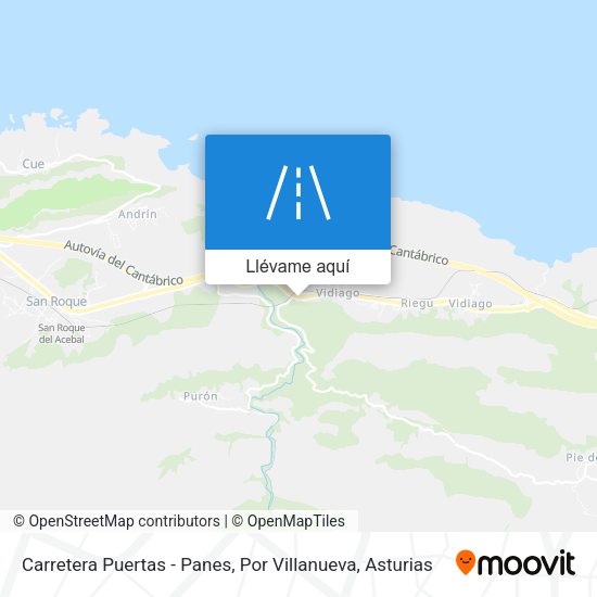 Mapa Carretera Puertas - Panes, Por Villanueva