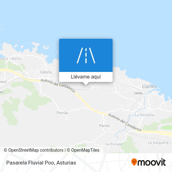 Mapa Pasarela Fluvial Poo