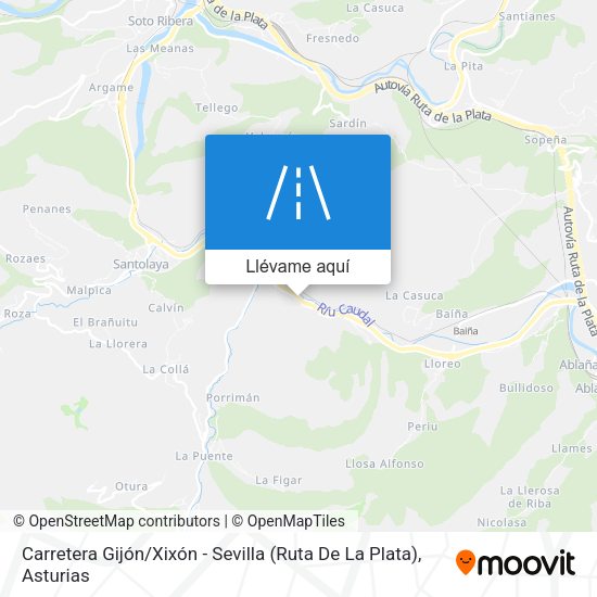 Mapa Carretera Gijón / Xixón - Sevilla (Ruta De La Plata)