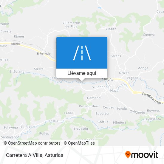 Mapa Carretera A Villa