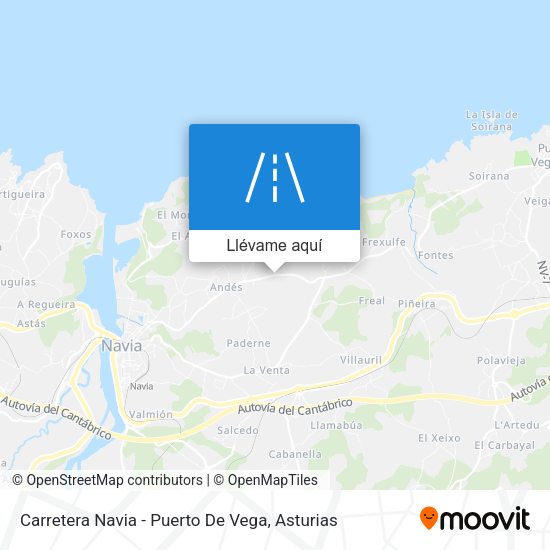 Mapa Carretera Navia - Puerto De Vega