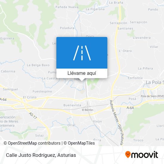 Mapa Calle Justo Rodríguez
