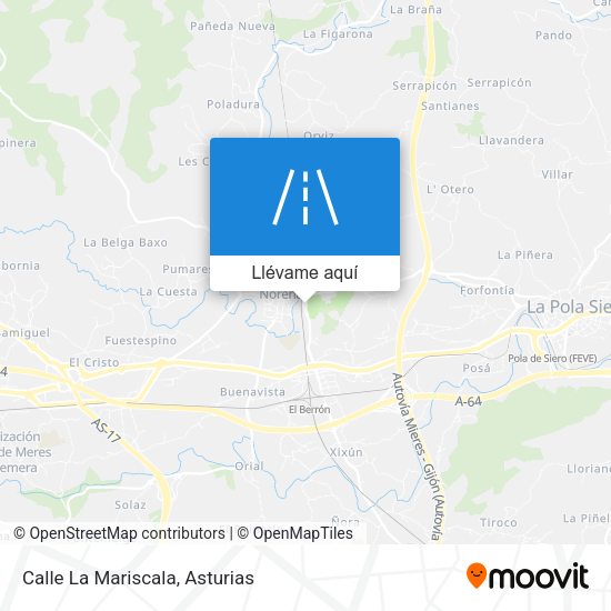 Mapa Calle La Mariscala
