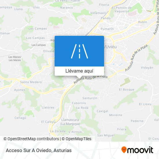 Mapa Acceso Sur A Oviedo