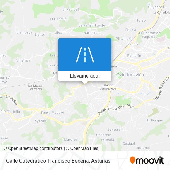 Mapa Calle Catedrático Francisco Beceña
