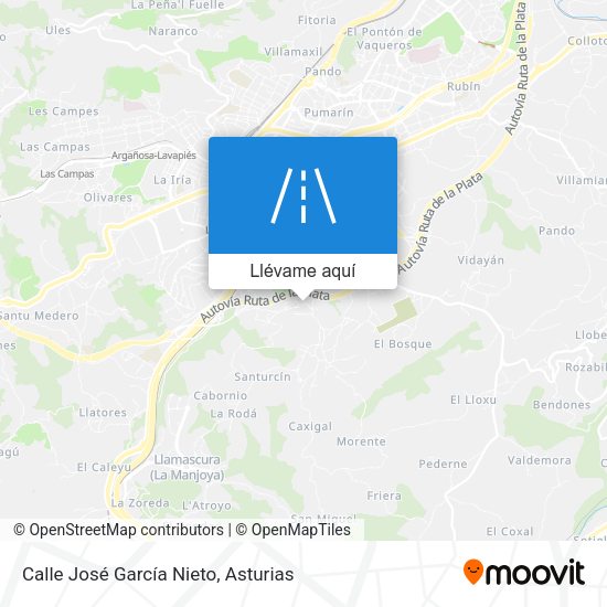Mapa Calle José García Nieto
