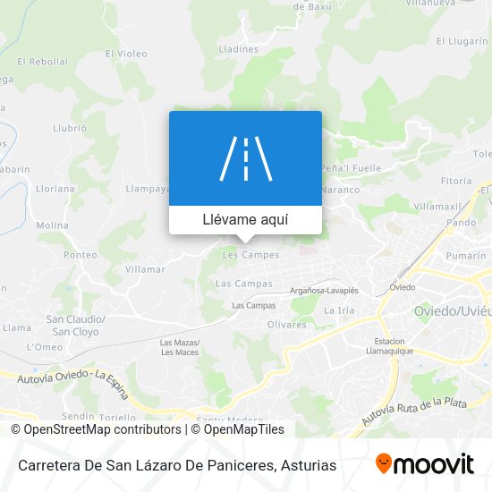 Mapa Carretera De San Lázaro De Paniceres