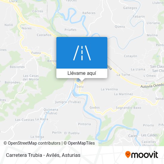 Mapa Carretera Trubia - Avilés