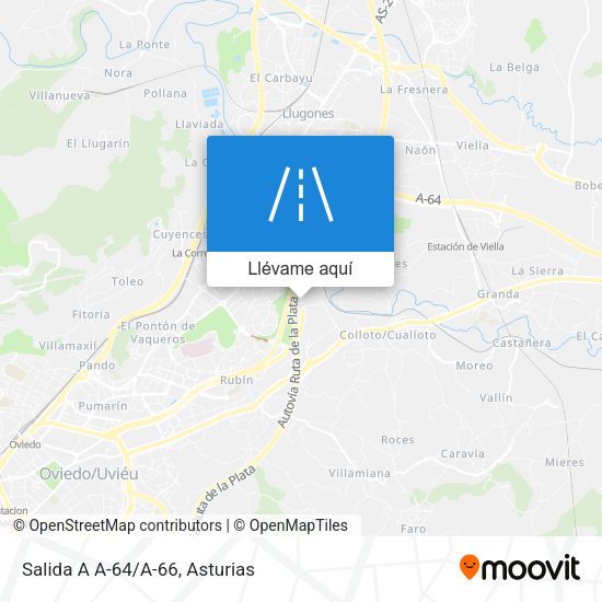 Mapa Salida A A-64/A-66