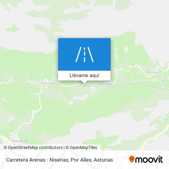 Mapa Carretera Arenas - Niserias, Por Alles