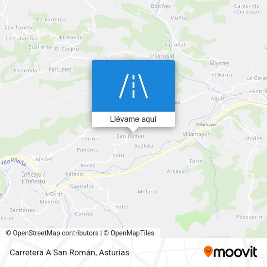 Mapa Carretera A San Román