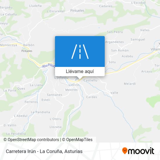 Mapa Carretera Irún - La Coruña