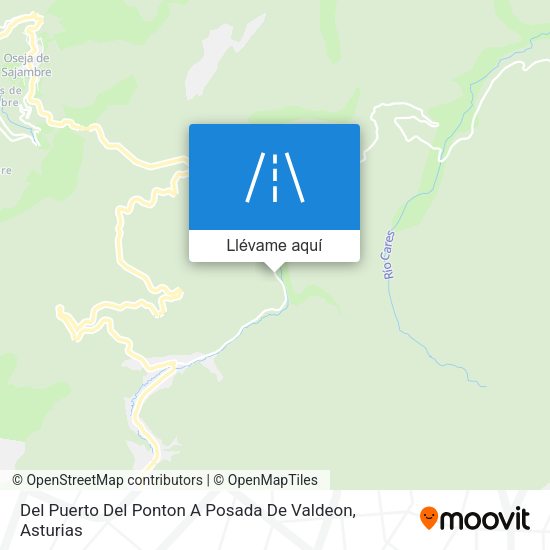 Mapa Del Puerto Del Ponton A Posada De Valdeon