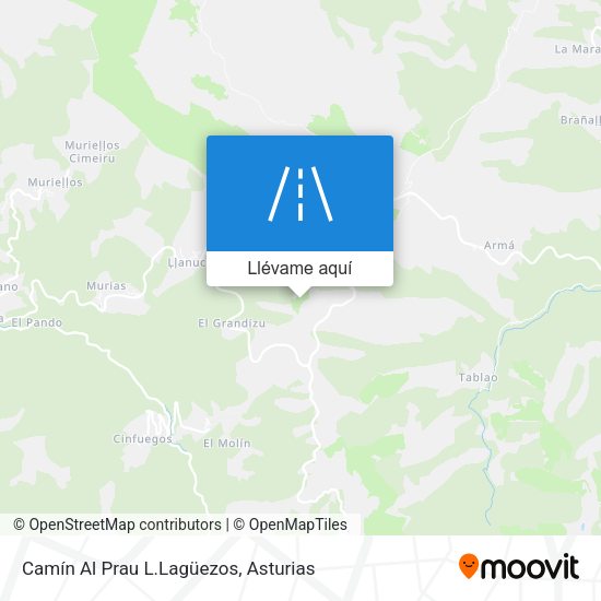 Mapa Camín Al Prau L.Lagüezos