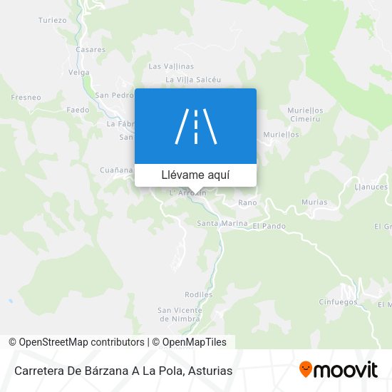Mapa Carretera De Bárzana A La Pola