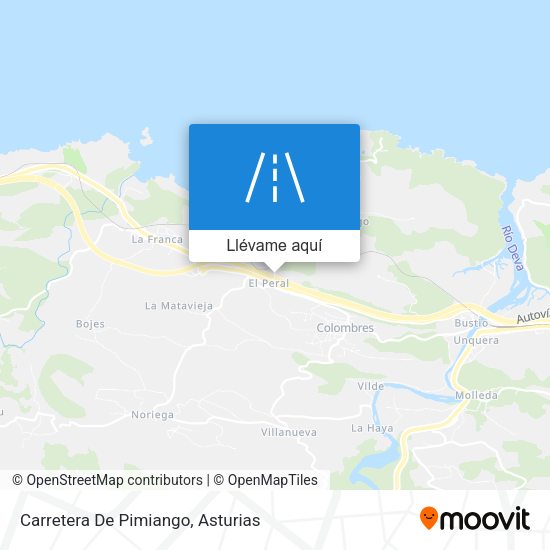 Mapa Carretera De Pimiango