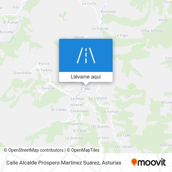 Mapa Calle Alcalde Próspero Martínez Suárez