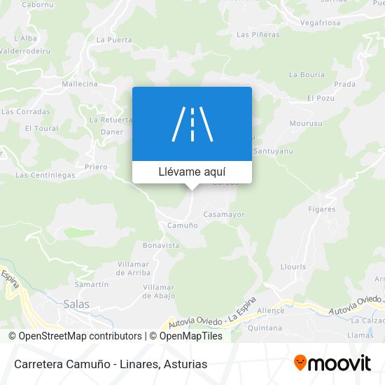 Mapa Carretera Camuño - Linares
