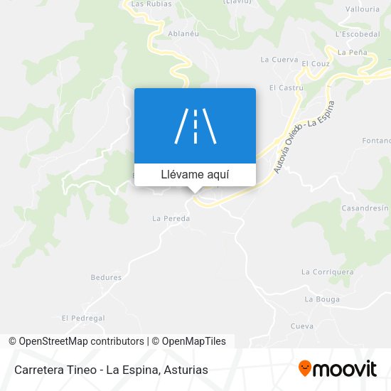 Mapa Carretera Tineo - La Espina