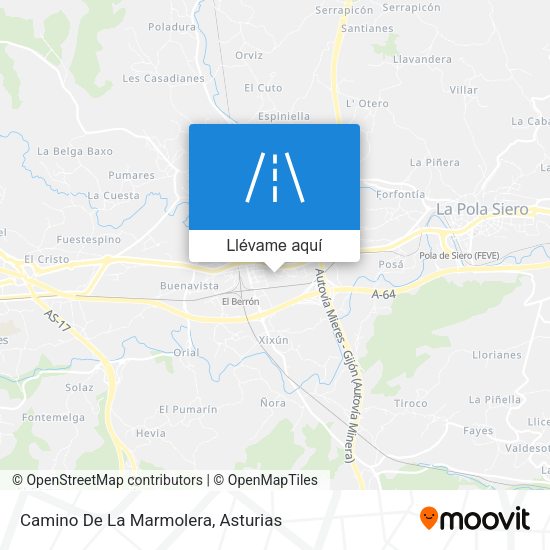 Mapa Camino De La Marmolera