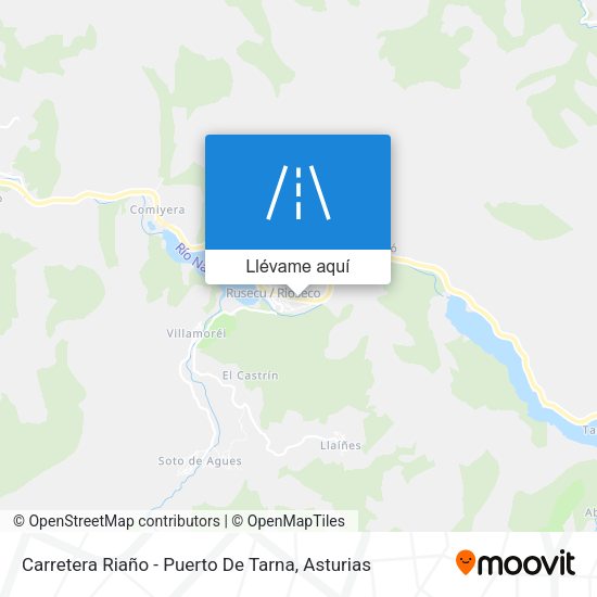 Mapa Carretera Riaño - Puerto De Tarna