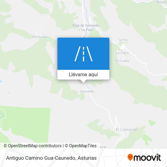 Mapa Antiguo Camino Gua-Caunedo