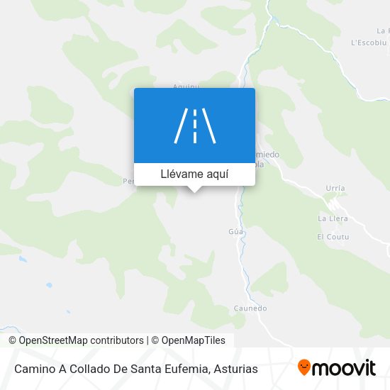 Mapa Camino A Collado De Santa Eufemia
