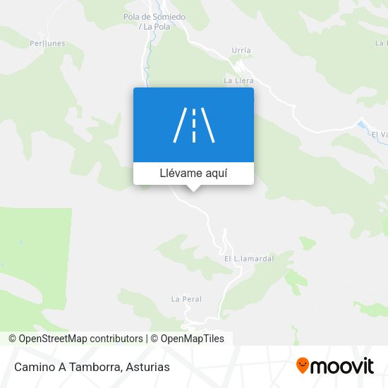 Mapa Camino A Tamborra