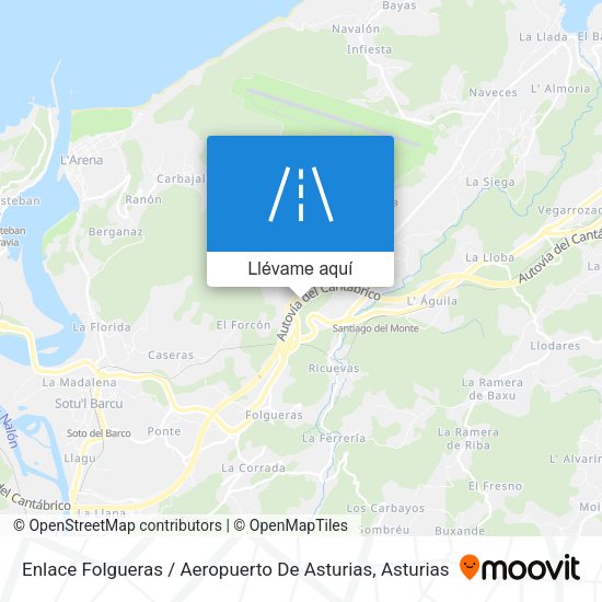 Mapa Enlace Folgueras / Aeropuerto De Asturias