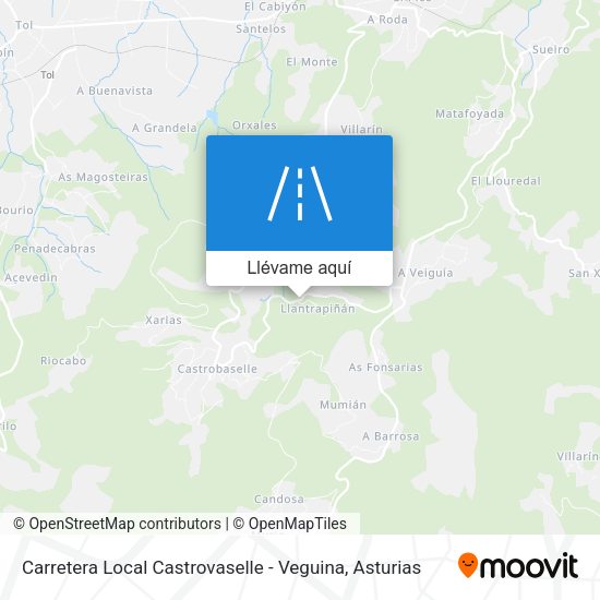 Mapa Carretera Local Castrovaselle - Veguina