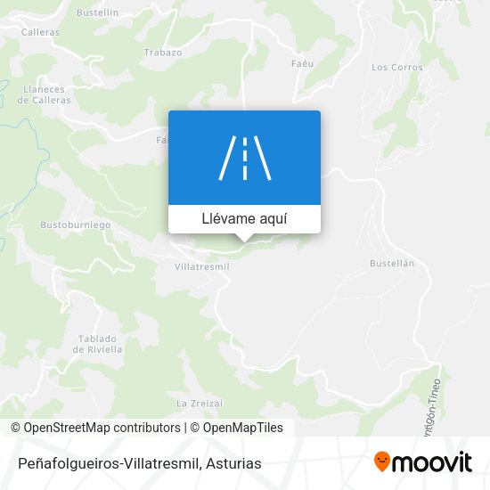 Mapa Peñafolgueiros-Villatresmil