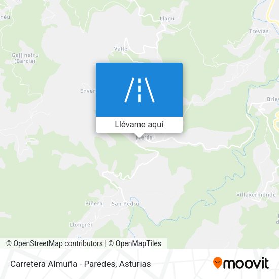 Mapa Carretera Almuña - Paredes