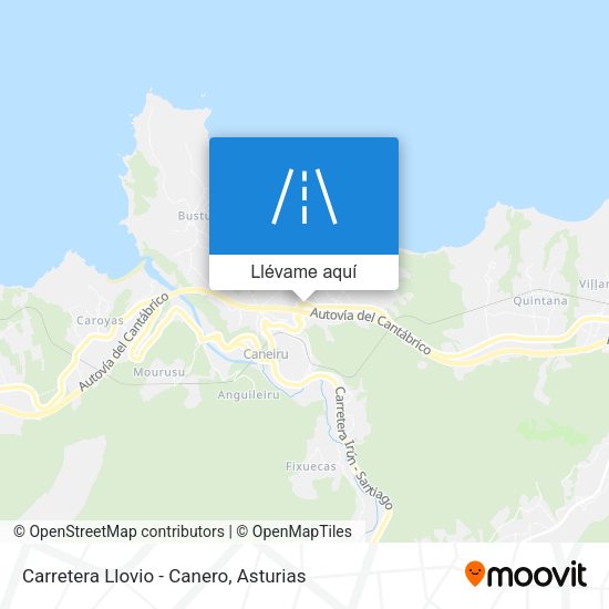 Mapa Carretera Llovio - Canero