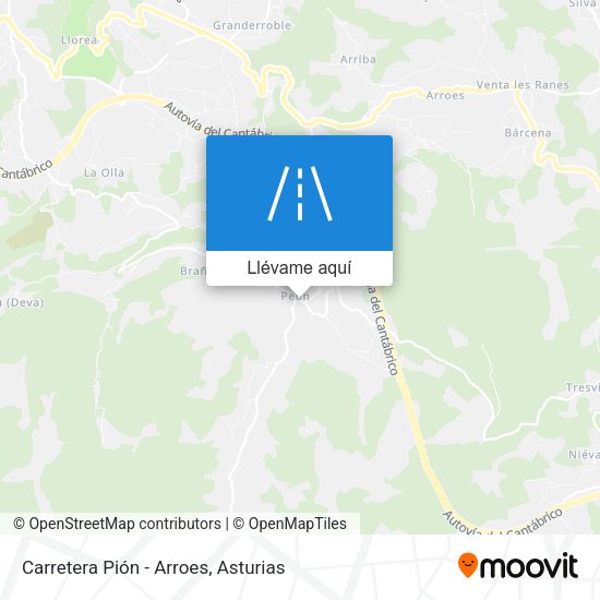 Mapa Carretera Pión - Arroes
