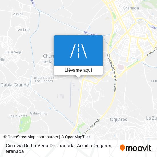 Mapa Ciclovía De La Vega De Granada: Armilla-Ogíjares