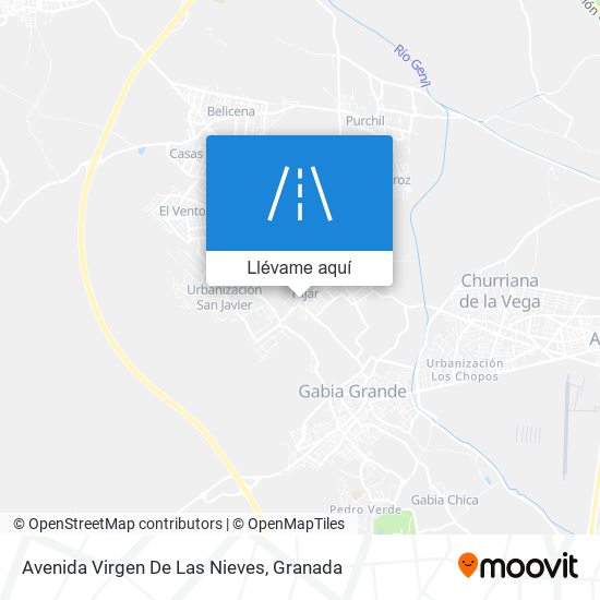 Mapa Avenida Virgen De Las Nieves