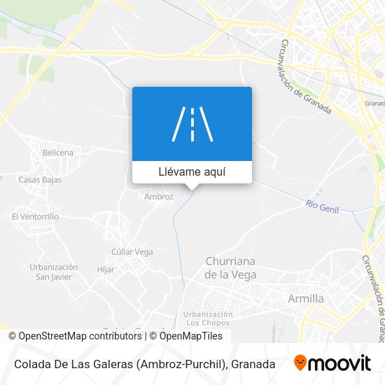 Mapa Colada De Las Galeras (Ambroz-Purchil)