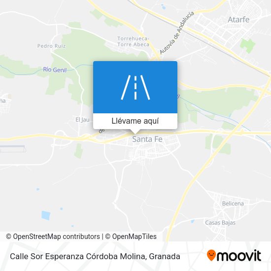 Mapa Calle Sor Esperanza Córdoba Molina