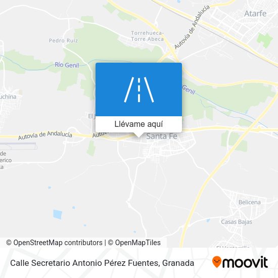 Mapa Calle Secretario Antonio Pérez Fuentes