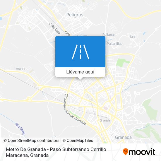 Mapa Metro De Granada - Paso Subterráneo Cerrillo Maracena