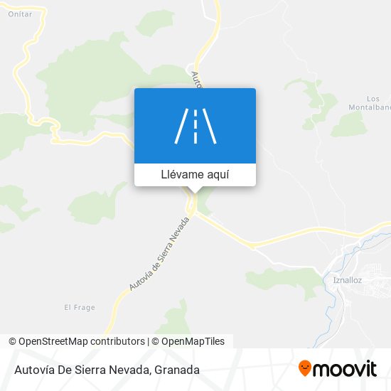 Mapa Autovía De Sierra Nevada