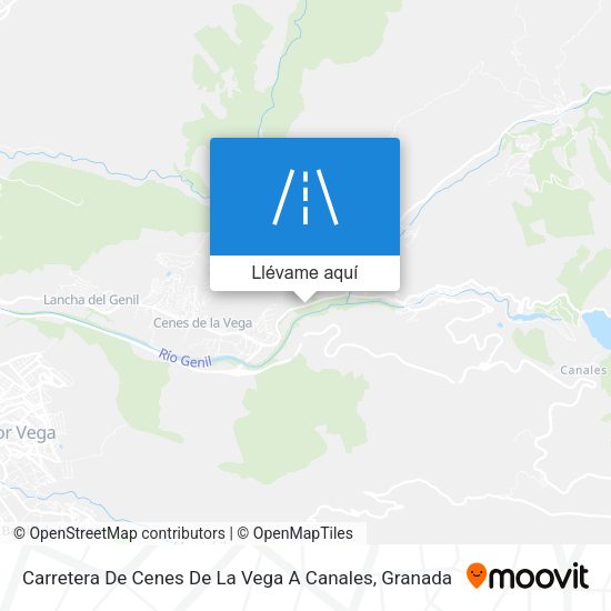 Mapa Carretera De Cenes De La Vega A Canales