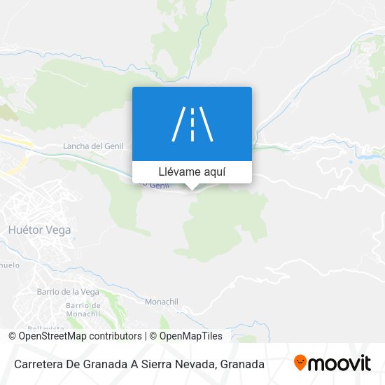 Mapa Carretera De Granada A Sierra Nevada