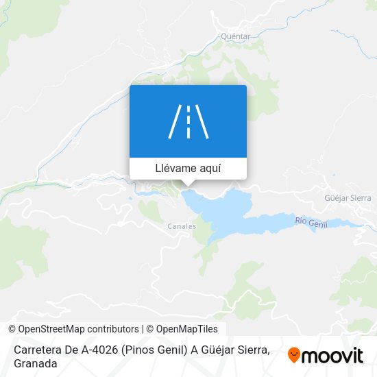 Mapa Carretera De A-4026 (Pinos Genil) A Güéjar Sierra