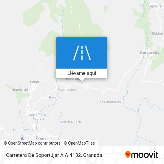 Mapa Carretera De Soportújar A A-4132