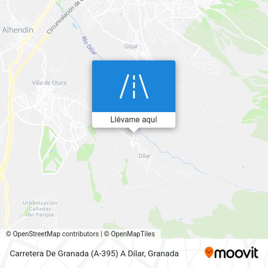 Mapa Carretera De Granada (A-395) A Dílar